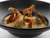 L’oeuf bio parfait, langoustines rôties