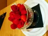 Coupes de fraises et framboises
