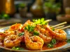 brochette de gambas grillée
